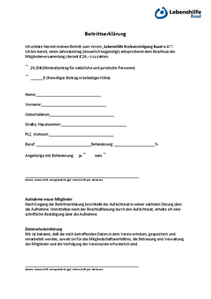 Beitrittsformular