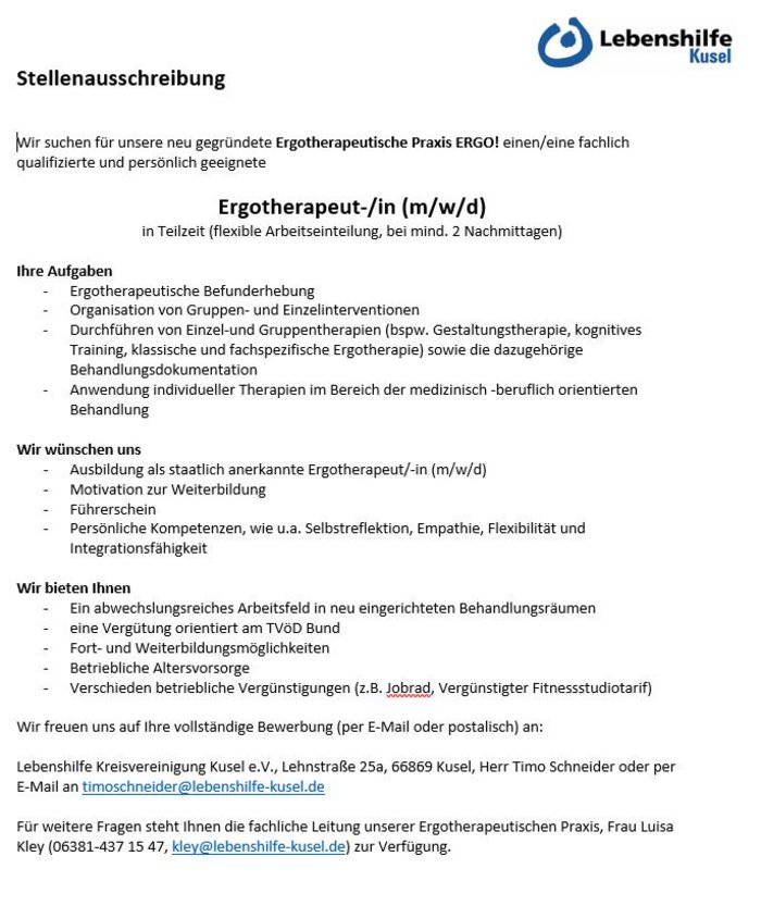 Stellenausschreibung